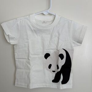 Kids White Panda Graphic Tee
